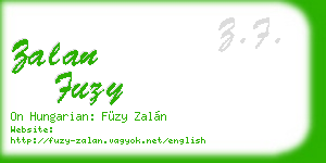 zalan fuzy business card